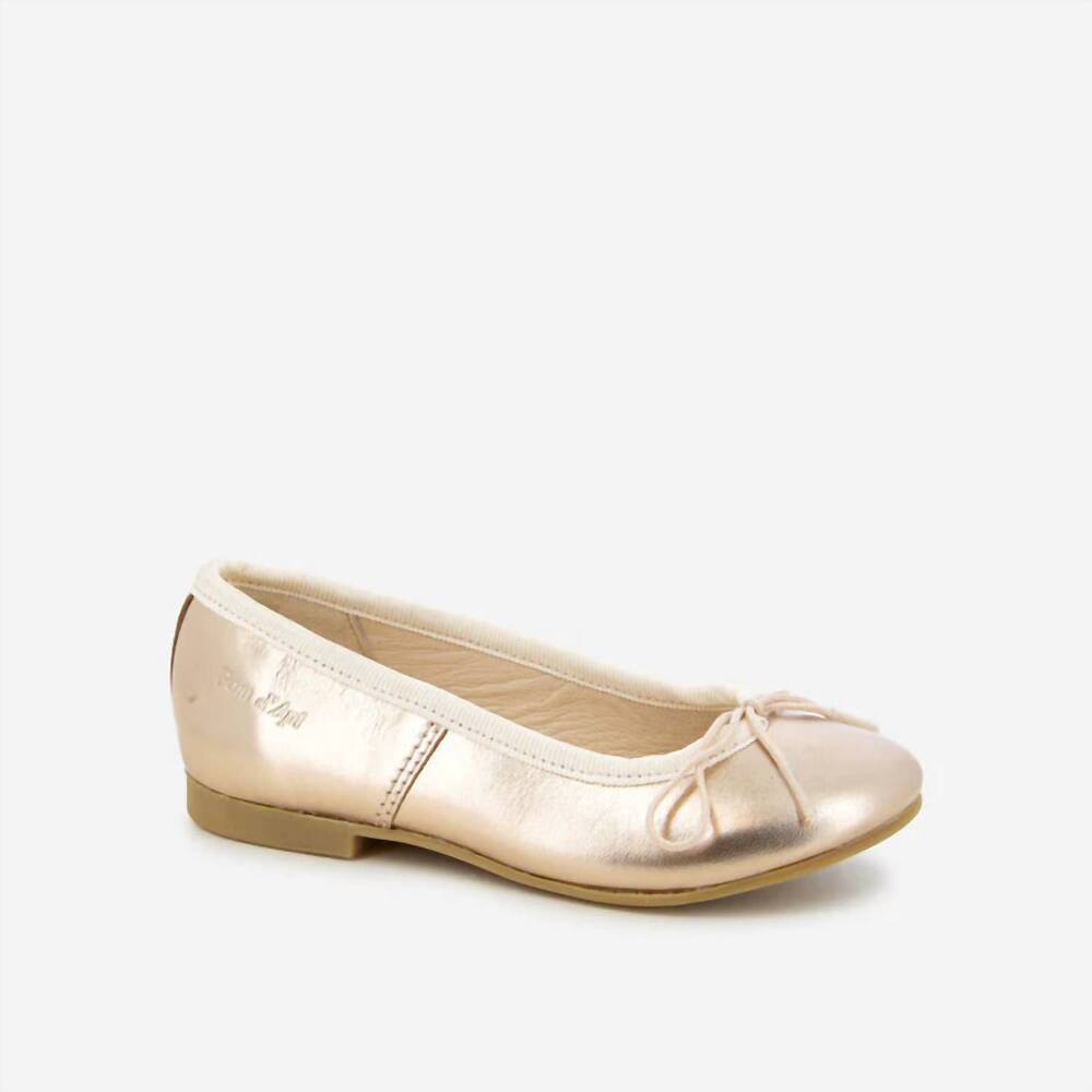 NEW POM D'API girl's dory bal laminato in light bronze